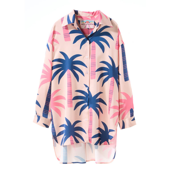 Soul Kathrine LISA BLOUSE PINK PALM Blouses