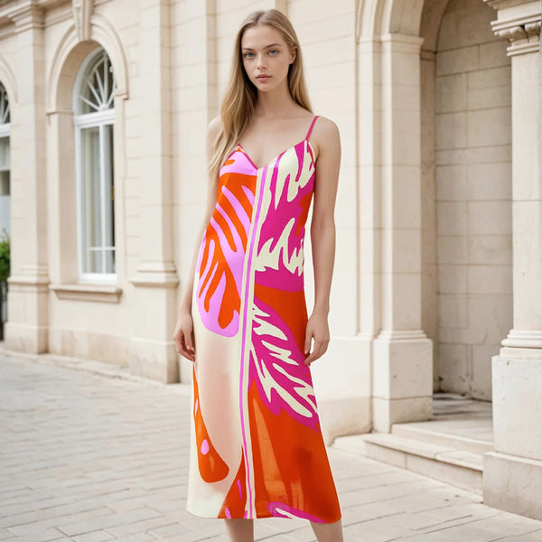 Soul Kathrine VELVET RED PALM Dresses