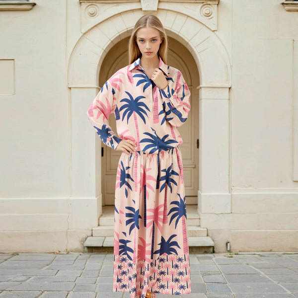 Soul Kathrine LISA SKIRT PINK PALM Skirts