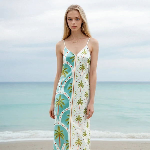 Soul Kathrine VELVET GREEN PALM Dresses